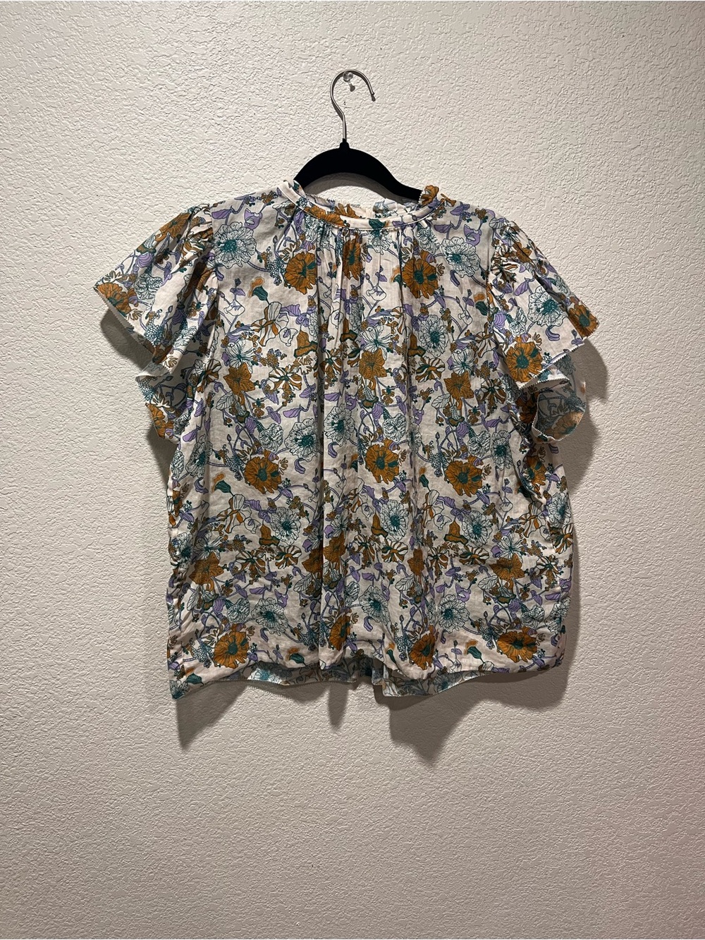 Whisper Floral Flutter Sleeve Blouse